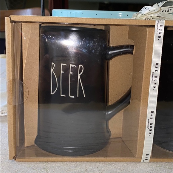 Rae Dunn black Beer steins BEER&SUDS🎁 box HTF☘️🍀 - Picture 2 of 4